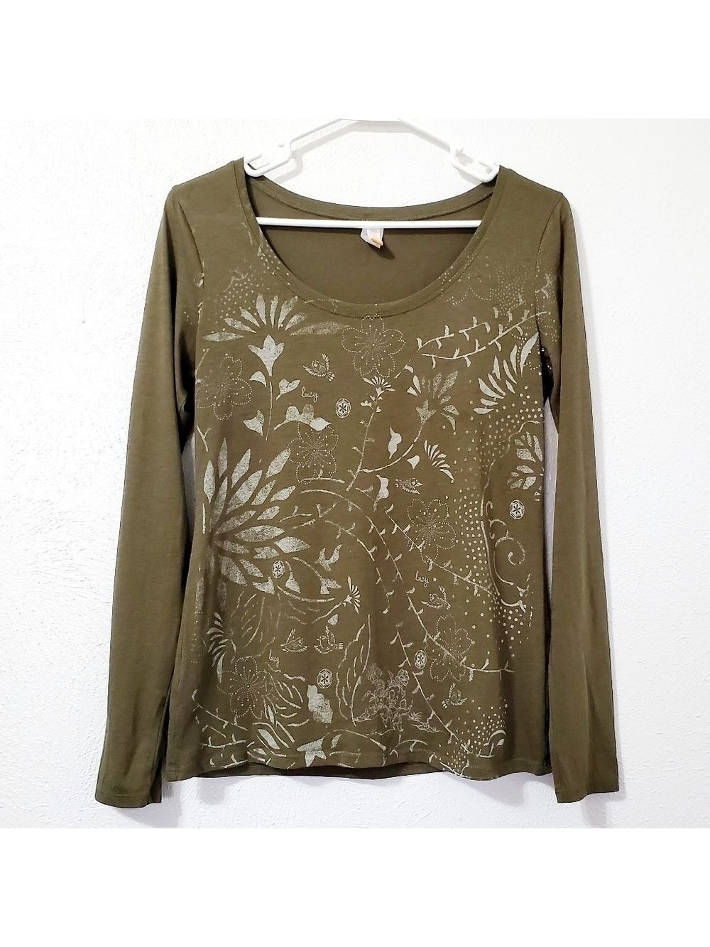 Sale 4/$30 Lucy Activewear Olive Green Top Women's Size Medium